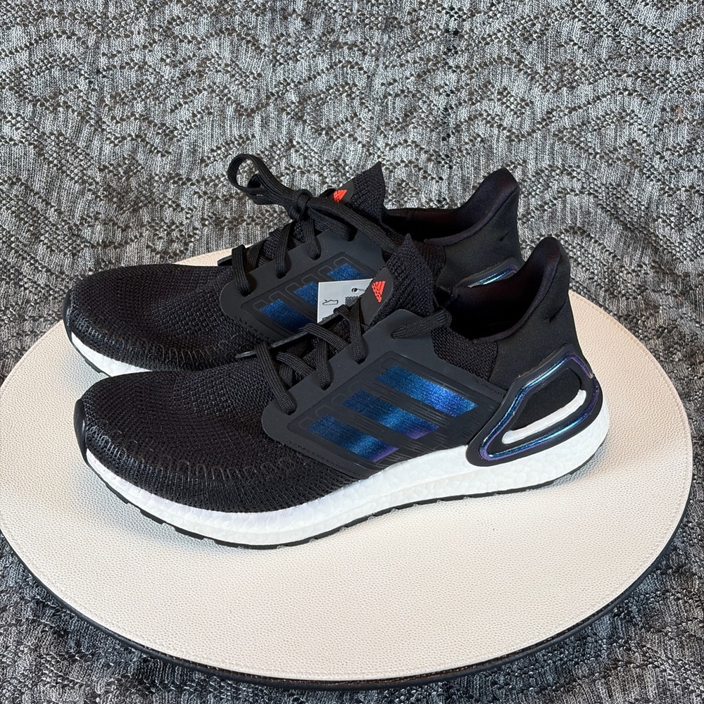 Adidas UltraBOOST 20 J Kids Sneaker size 7 black blue metallic